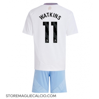 Aston Villa Ollie Watkins #11 Maglia Gara Trasferta Repliche 2024-25 Bambino